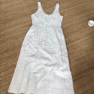 J. Crew White Dress with Tie Detail